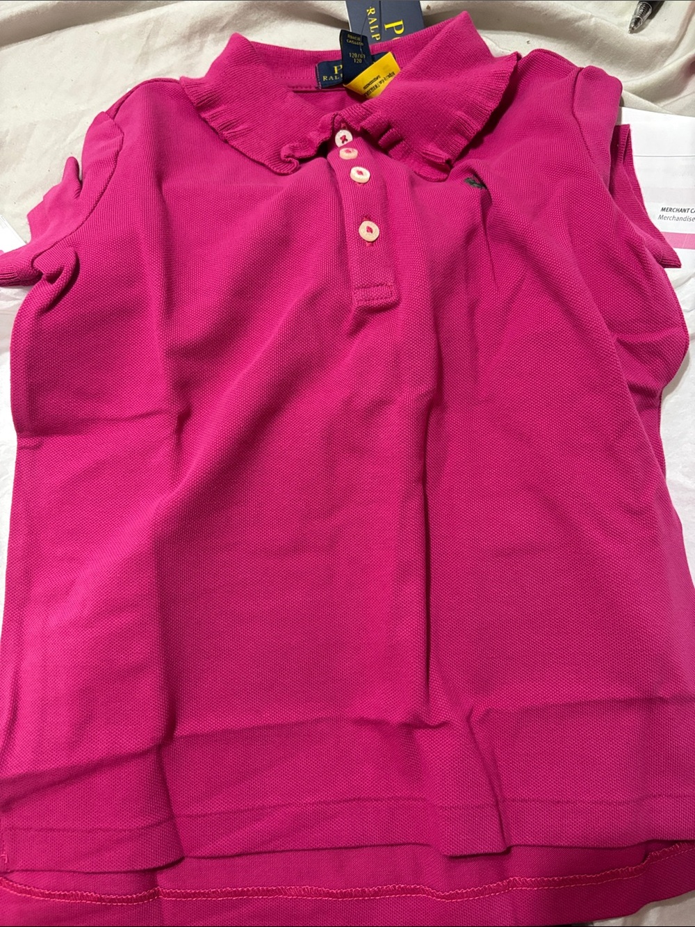 Ralph Lauren Girls' Pink Polo Shirt